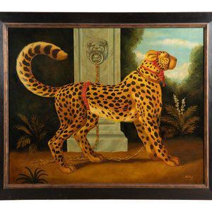 Appraisal: William Skilling American British - Cheetah in a Red Harness