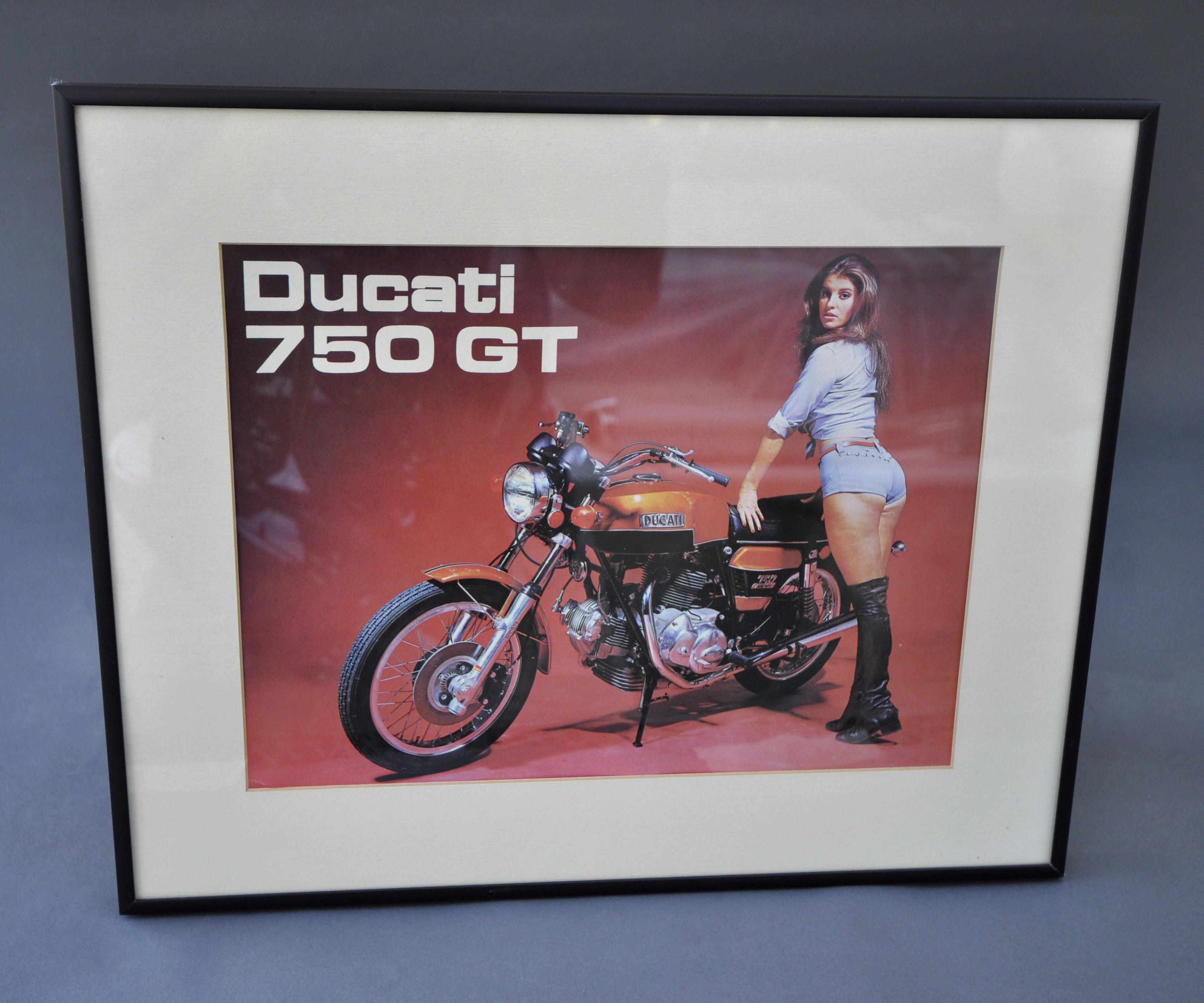 Appraisal: c Ducati GT ''cheesecake'' brochure poster '' by '' framed