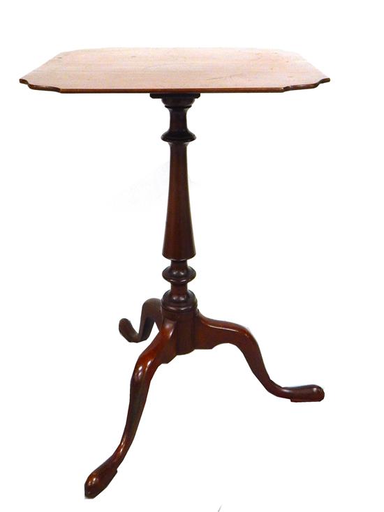 Appraisal: th C Nathan Margolis Shop Hartford CT candle stand mahogany