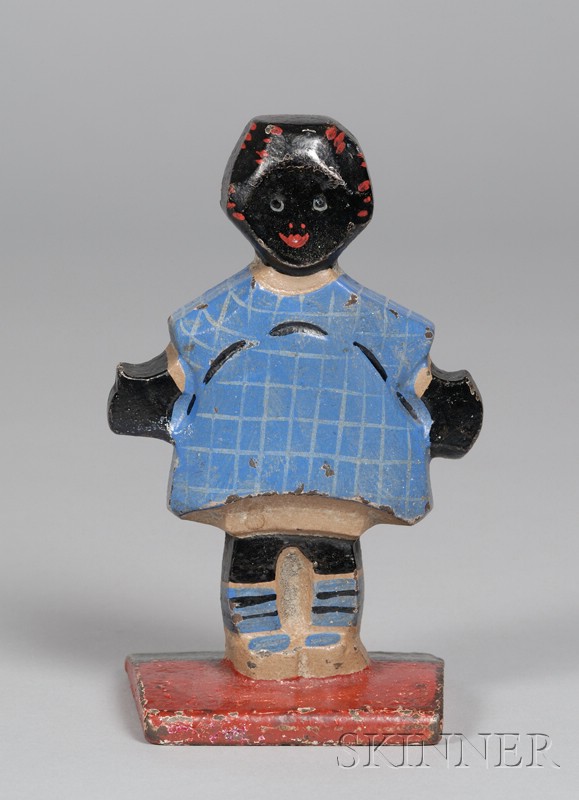 Appraisal: Painted Cast Iron Topsy Black Girl Doorstop attributed to Hubley