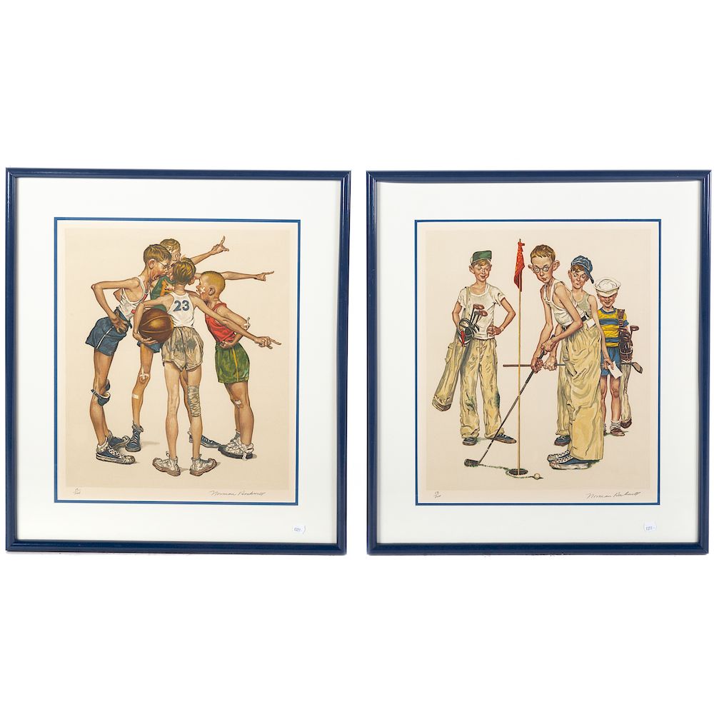 Appraisal: Norman Rockwell Golf and Basketball Norman Perceval Rockwell American -