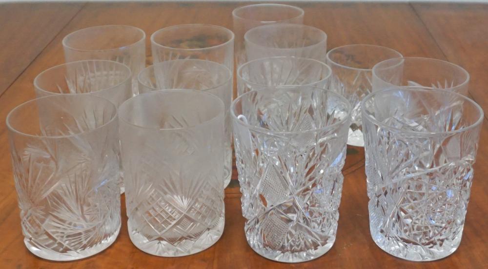 Appraisal: Thirteen American Cut Crystal Old Fashions H in cm