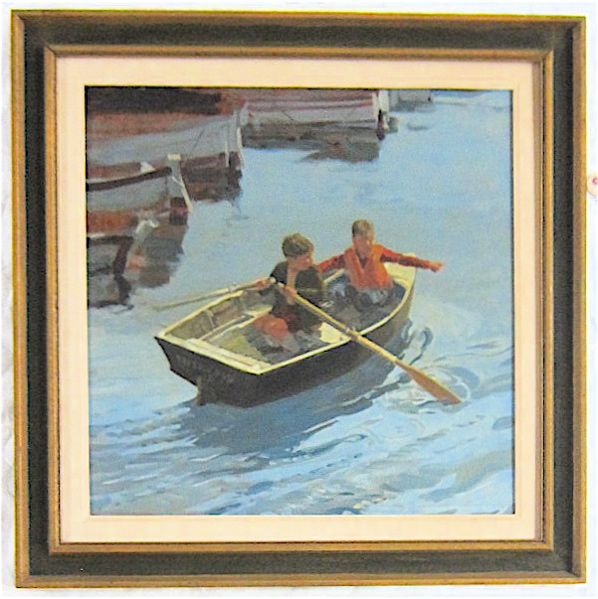 Appraisal: GEOFFREY LEWIS OIL ON BOARD California th century Two boys