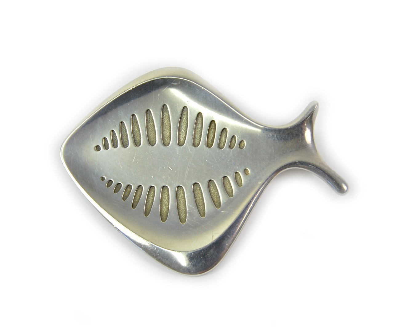 Appraisal: A Georg Jensen silver abstract brooch formed as a stylised