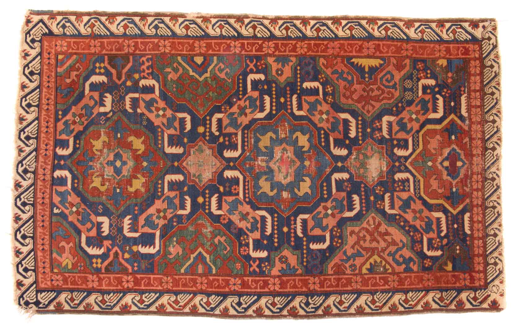 Appraisal: Antique Kuba rug approx x Caucasus circa Condition Some wear