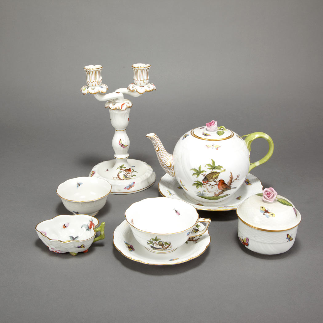 Appraisal: Group of Herend Gilt Decorated Porcelain Tableware Articles In various