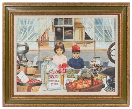 Appraisal: Sale Lot William Nelson American b Children in Candy Shop