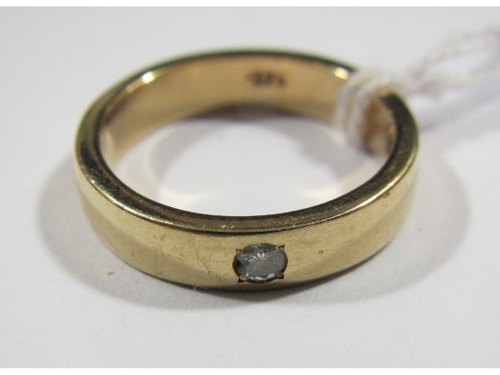 Appraisal: Nine carat gold diamond set band