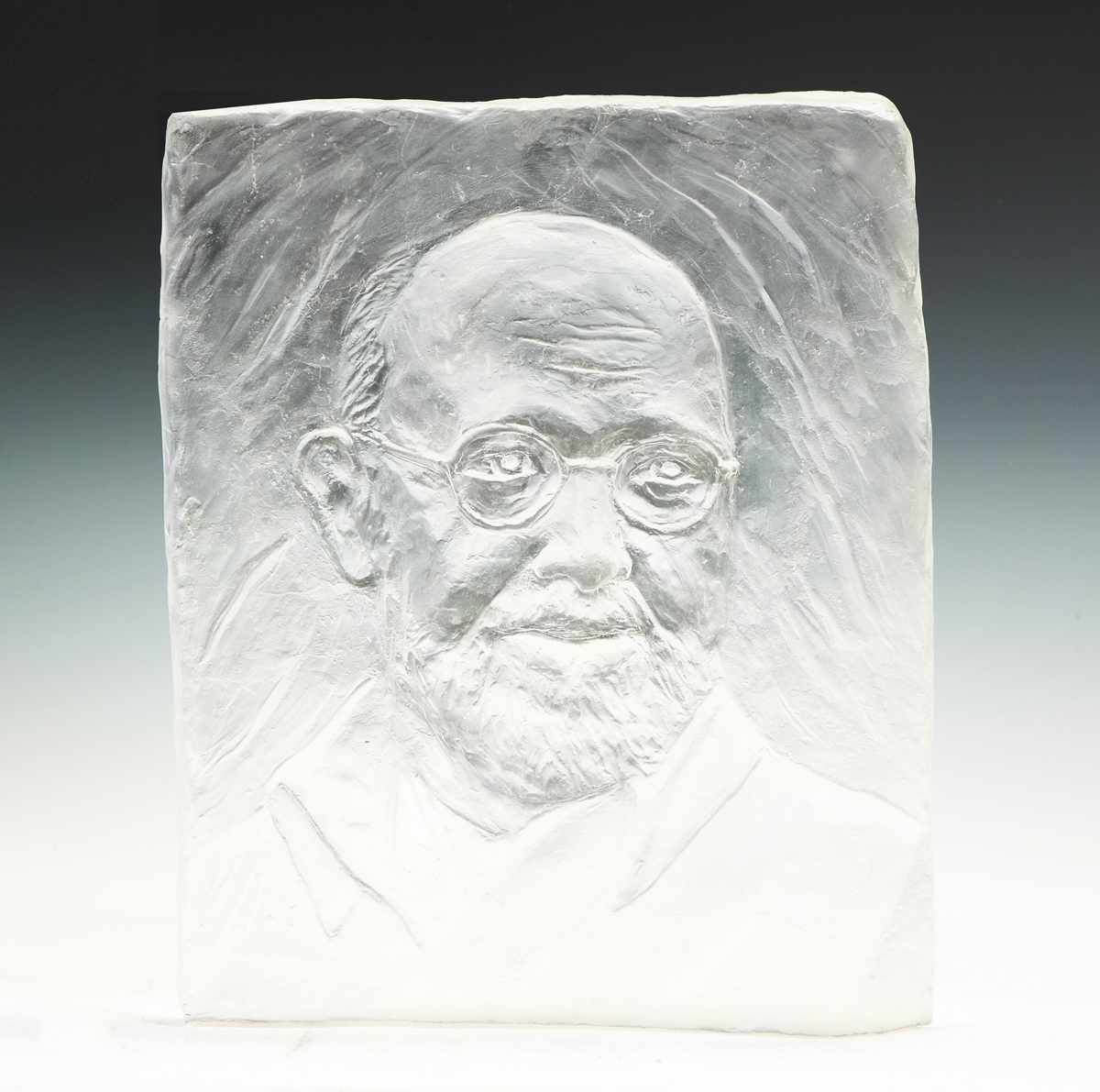 Appraisal: Sgn Matthews Glass Portrait of Tom Buechner Sgn Matthews '