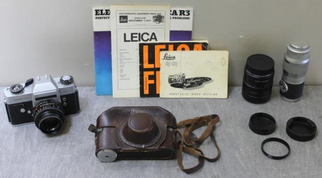 Appraisal: Group of Leica Cameras and Accessories Includes a Leicaflex SL