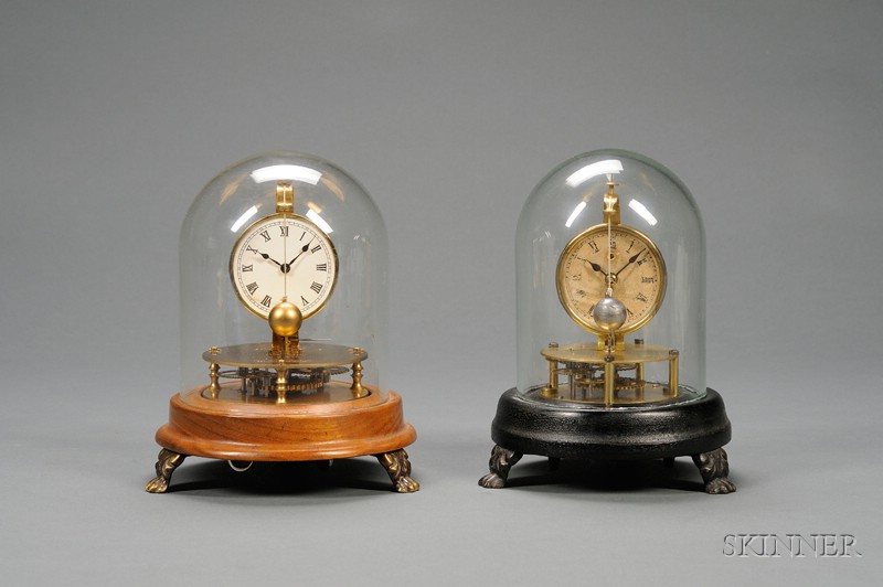 Appraisal: Two Briggs Rotary Pendulum Clocks E N Welch and Clock