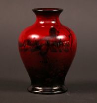 Appraisal: Royal Doulton Flambe Vase Rounded form with tapered base and