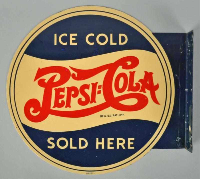 Appraisal: Tin Pepsi-Cola Flange Sign Description s Mild to medium wear