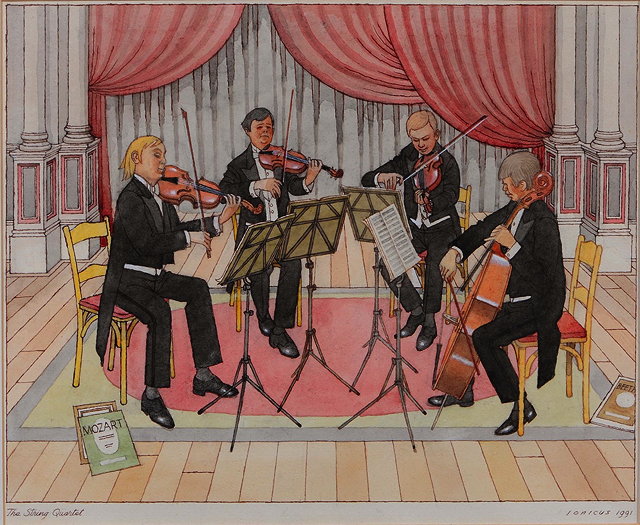 Appraisal: IONICUS JOSHUA CHARLES ARMITAGE - 'The String Quartet' signed inscribed