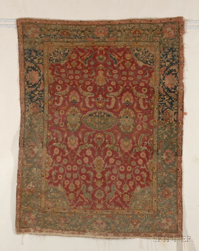 Appraisal: Anatolian Rug mid- th century small hole selvage damage small