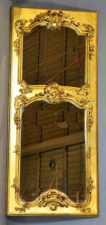 Appraisal: Large Floor Mirror Pier Glass in Gilt Wood Frame ''