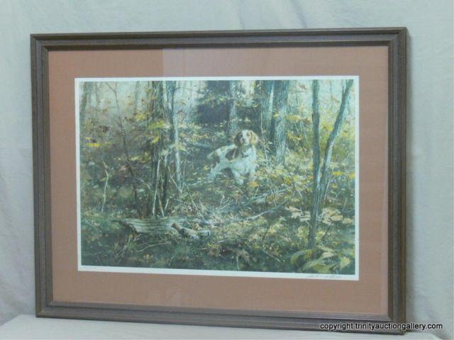 Appraisal: Robert Abbett S N Print Pointer and Grouse - Artist