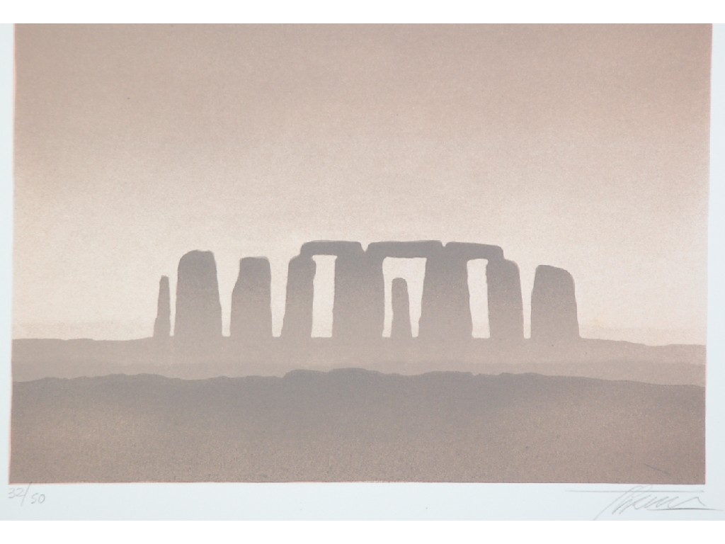 Appraisal: TREVOR GRIMSHAW ARTIST SIGNED LIMITED EDITION PRINT Stonehenge x cm