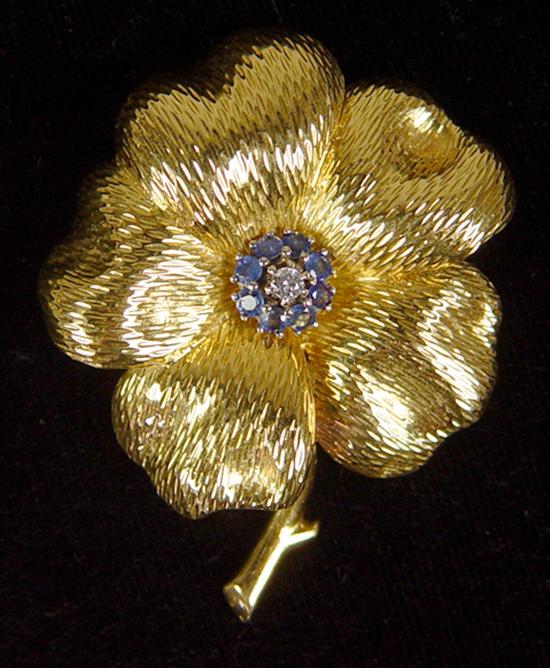 Appraisal: Ladies K Gold Kurt Gutmann Flower Brooch grams total weight