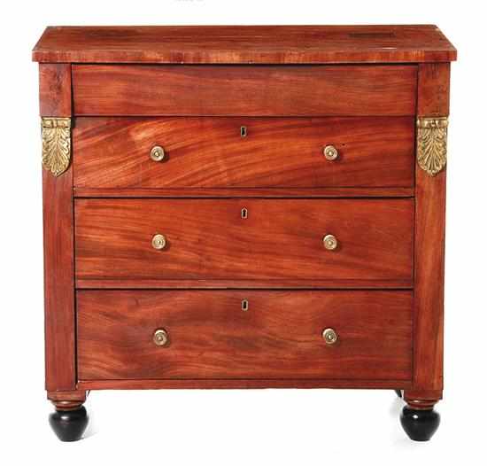 Appraisal: Charles X bronze-mounted butler's chest circa rectangular top over conforming