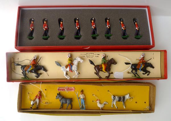 Appraisal: BRITAINS NO NORTH AMERICAN INDIANS BOXED SET PARTIAL CRESCENT TOYS