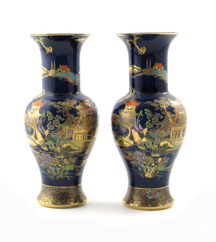 Appraisal: Mikado a near pair of Carlton Ware baluster vases