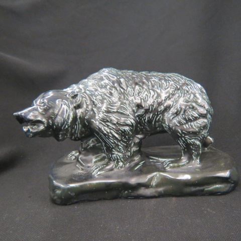 Appraisal: Mosaic Tile Company Art Pottery Bear Figurine x signed excellent