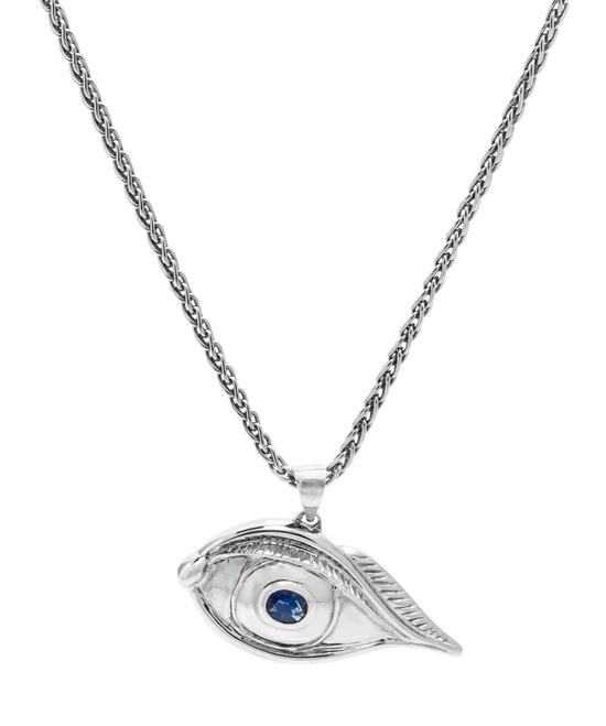 Appraisal: Sale Lot An Karat White Gold and Sapphire Evil Eye