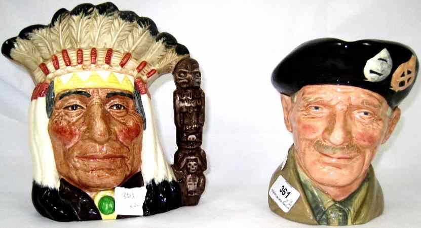 Appraisal: Royal Doulton Large Character Jugs North American Indian D and