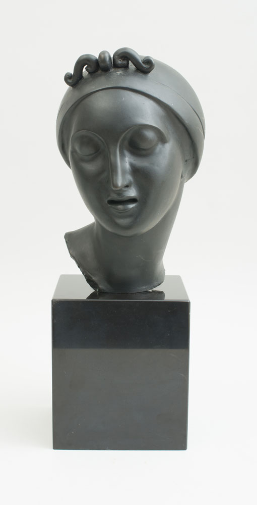 Appraisal: ELIE NADELMAN - IDEAL HEAD Bronze inscribed 'E Nadelman' at