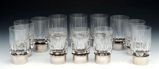 Appraisal: A SET OF TWELVE GERMAN CUT GLASS BEAKERS each with