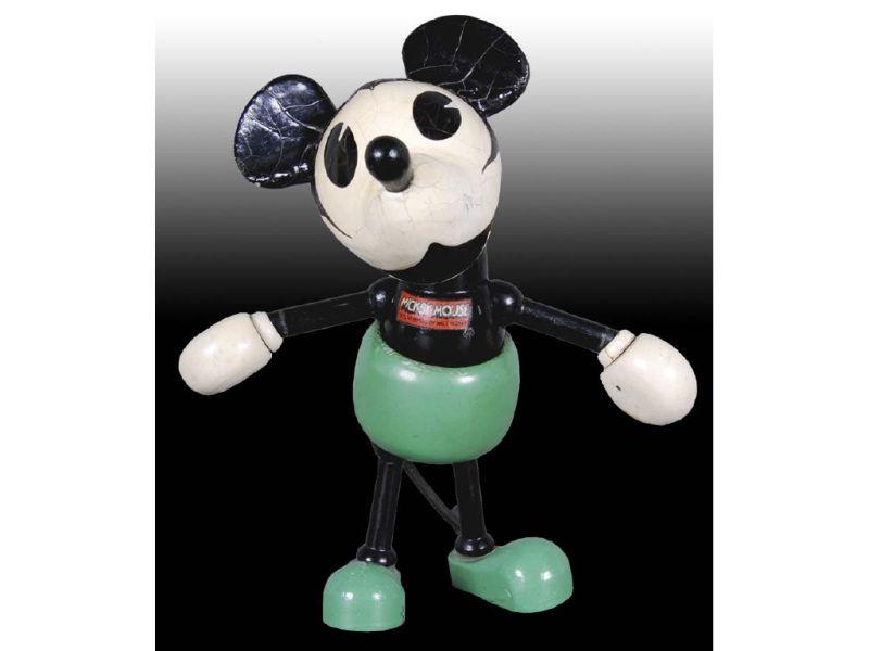 Appraisal: Wood Mickey Mouse Doll with Lollipop Hands Description - ''