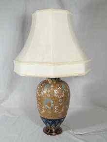 Appraisal: A table lamp formed from a Doulton vase converted to