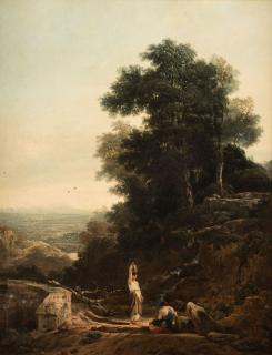 Appraisal: AUGUSTUS WALL CALLCOTT BRITISH - Idyllic Landscape at the City