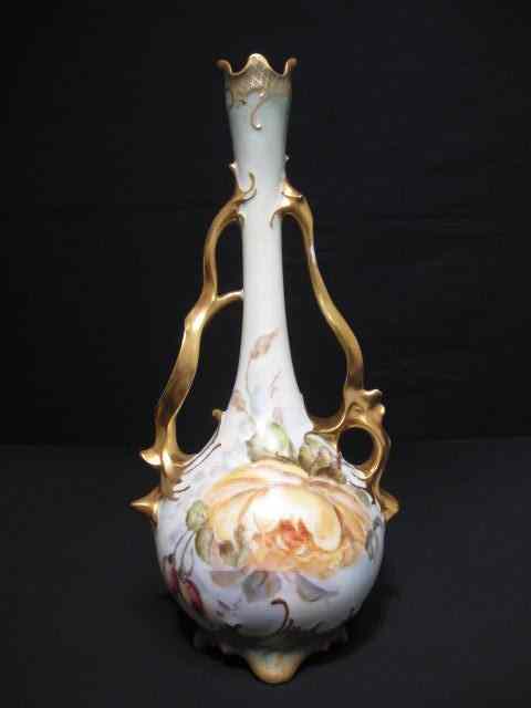 Appraisal: An Art Nouveau porcelain vase with hand painted floral design