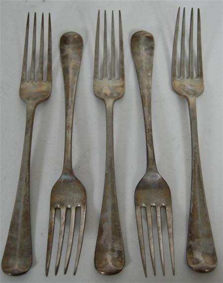 Appraisal: A set of twelve Scottish Edwardian Hanoverian pattern table forks