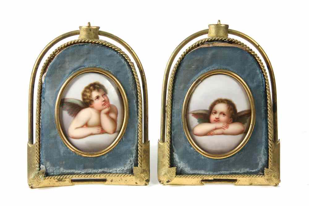 Appraisal: OOP - Second half th c pair of French Enamel