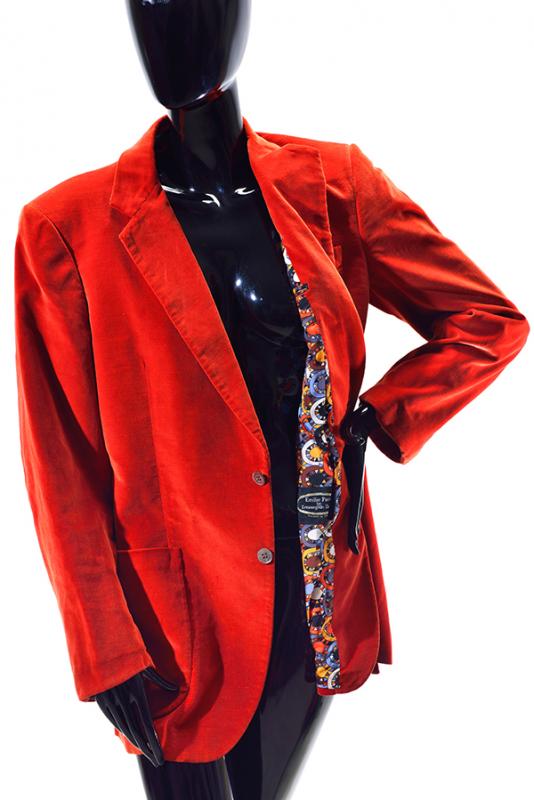 Appraisal: A 'S PUCCI BY ERMENEGILDO ZEGNA BLAZER Velvet burnt orange