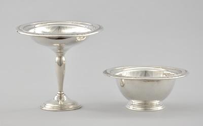 Appraisal: International Sterling Weighted Tazza and Footed Bowl Courtship pattern weighted