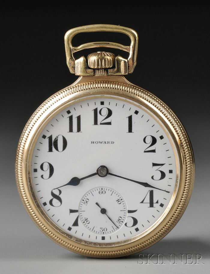 Appraisal: E Howard Watch Company Open Face Gold-filled Watch Boston Massachusetts