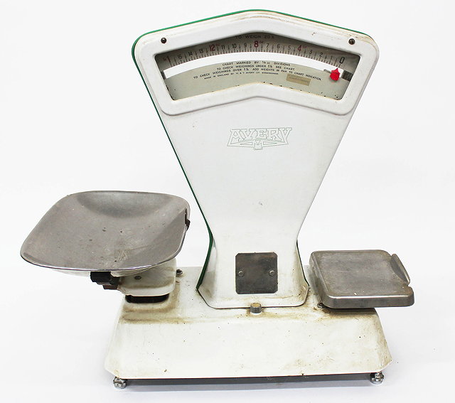 Appraisal: A SET OF AVERY KITCHEN SCALES cm wide