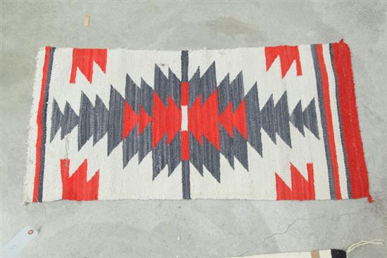 Appraisal: SOUTHWEST WEAVING Serrated diamond design in red grey and natural