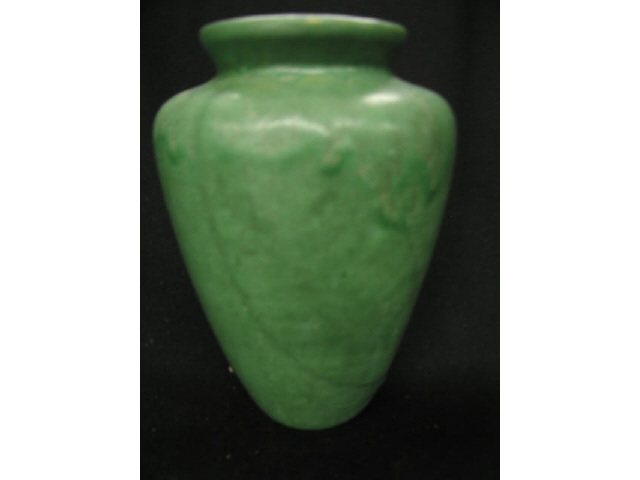 Appraisal: Arts Crafts Art Pottery Vase green frogskin glaze unsigned