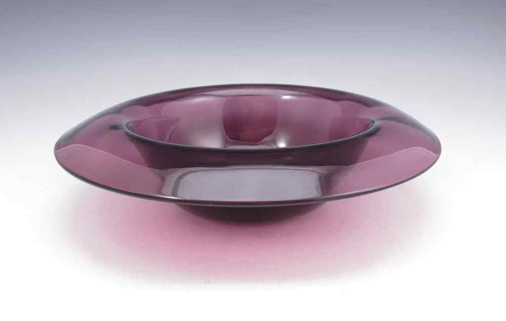 Appraisal: STEUBEN AMETHYST GLASS BOWL Attribution unsigned '' h x ''