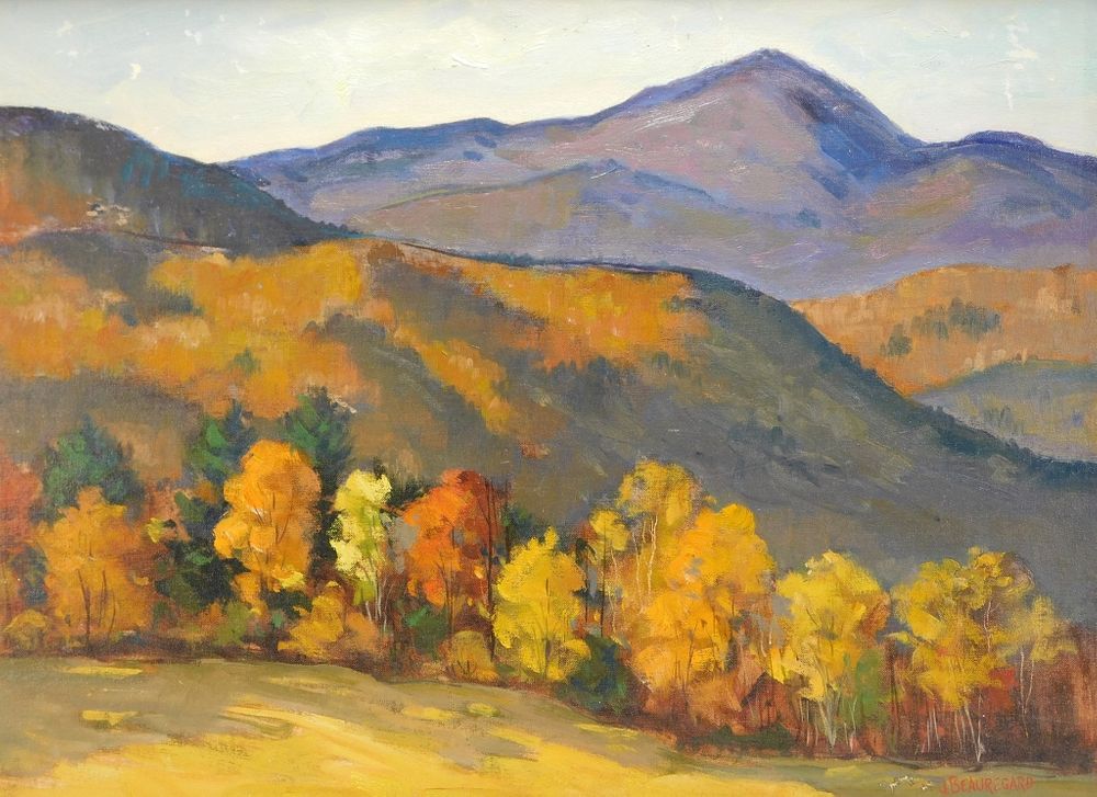 Appraisal: Attr Joan Beauregard Autumnal Landscape Painting Attr Joan Marie Beauregard