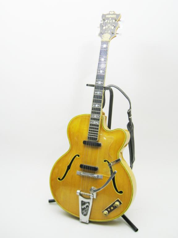 Appraisal: A Hofner Committee steel strung electric Acoustic Guitar with birds