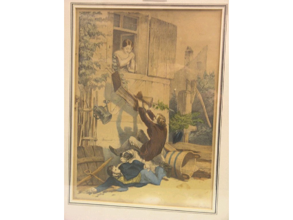 Appraisal: A pair of th century French lithographs romantic comedy x