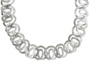 Appraisal: Karat White Gold Cantamessa Swirl Design Diamond Necklace Featuring approx