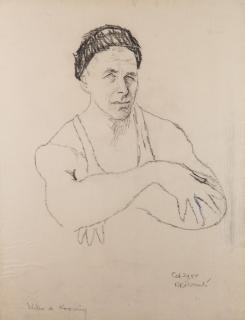 Appraisal: RENE ROBERT BOUCHE AMERICAN - Portrait of Willem de Kooning