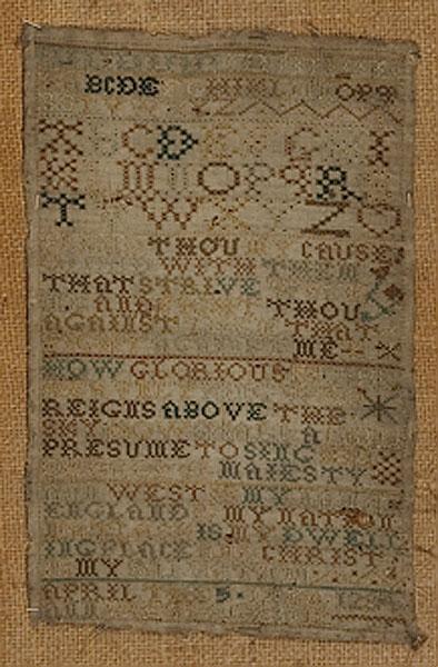 Appraisal: ENGLISH SAMPLERS English Two total the first dated is silk